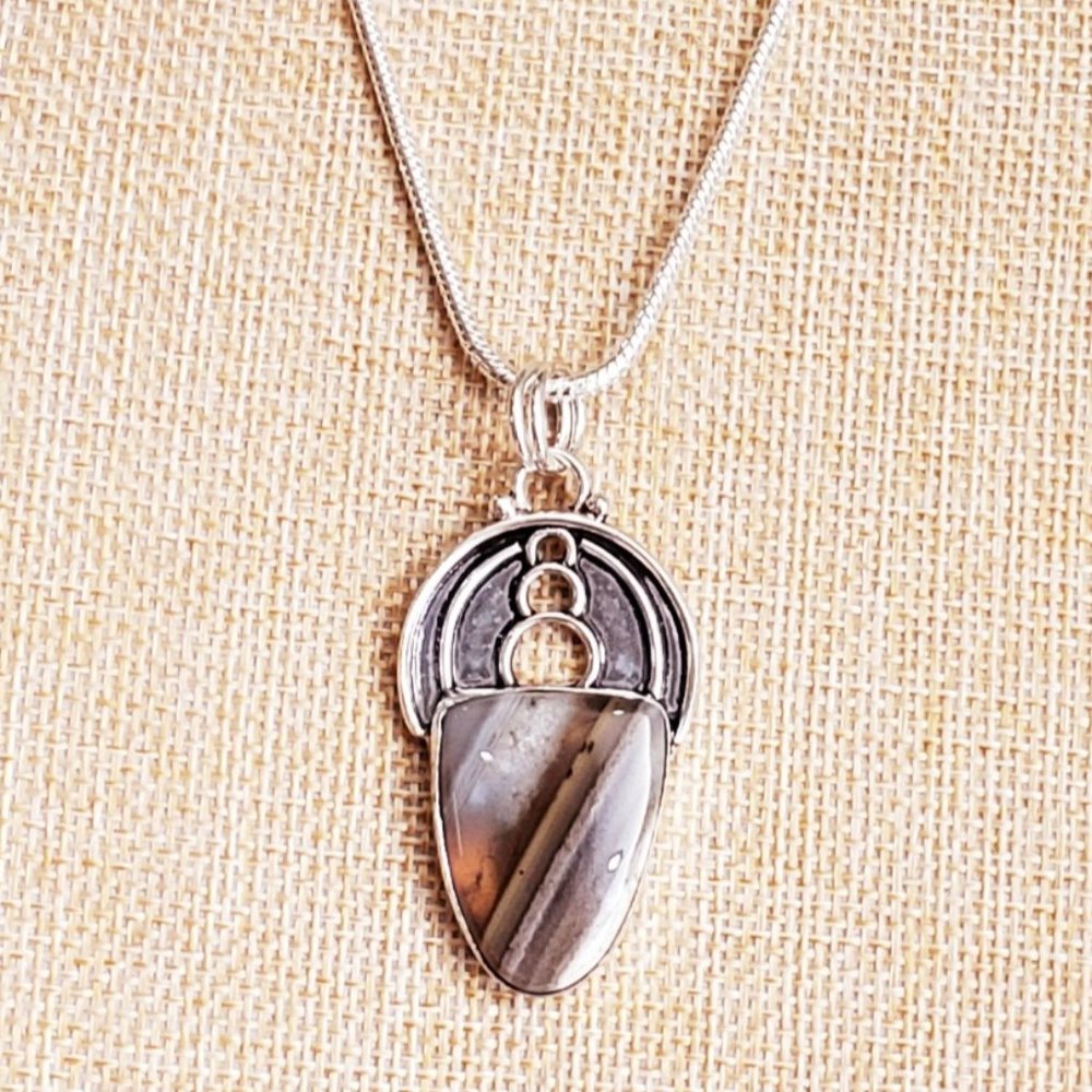 Mookaite necklace, 925 silver mookaite gemstone pendant necklace